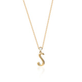 "Sanse" Small Letter and Diamond Necklace