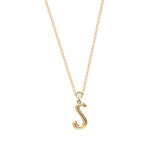 "Sanse" Small Letter and Diamond Necklace